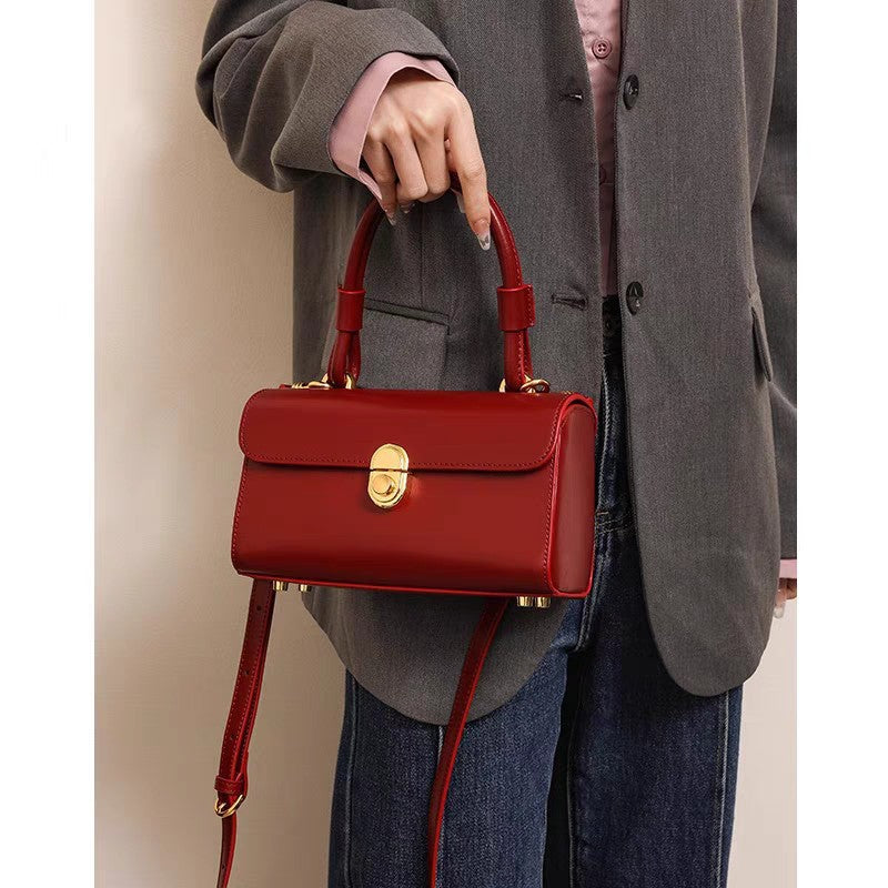 Women's Gift For Bride Wedding Red High-grade Portable Bags