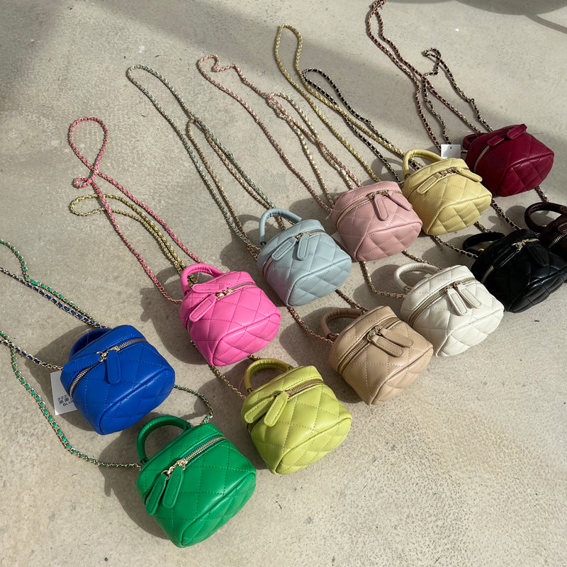 Women's Fashion Chain Box Mini Diamond Quilted Crossbody Bags