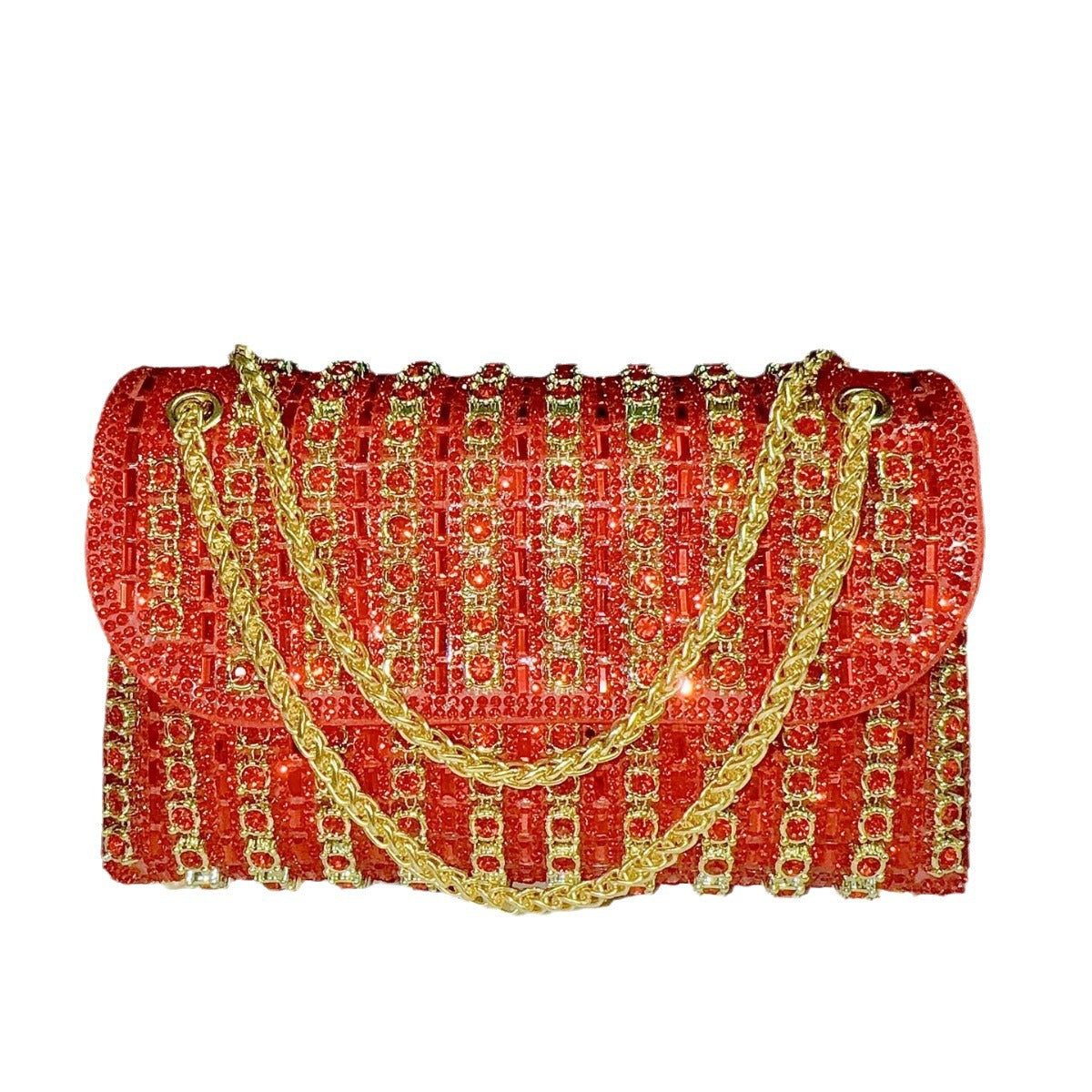 Women's Dress Rhinestone Clutch Chain Dinner Handbags
