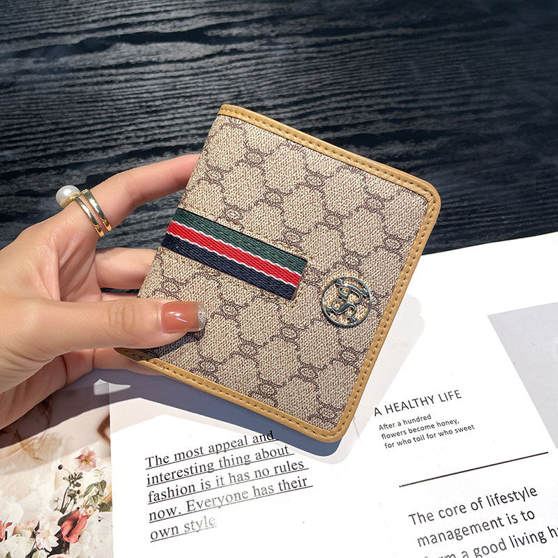 Women's Short Leather Lightweight Mini License Ladies Wallet