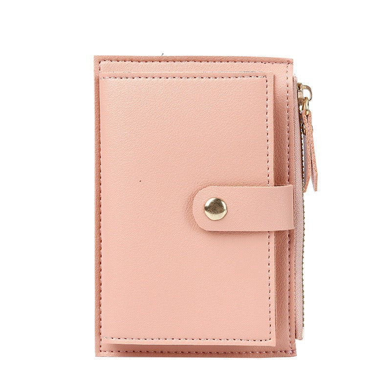 Charming Short Simple Zipper Multiple Slots Purses