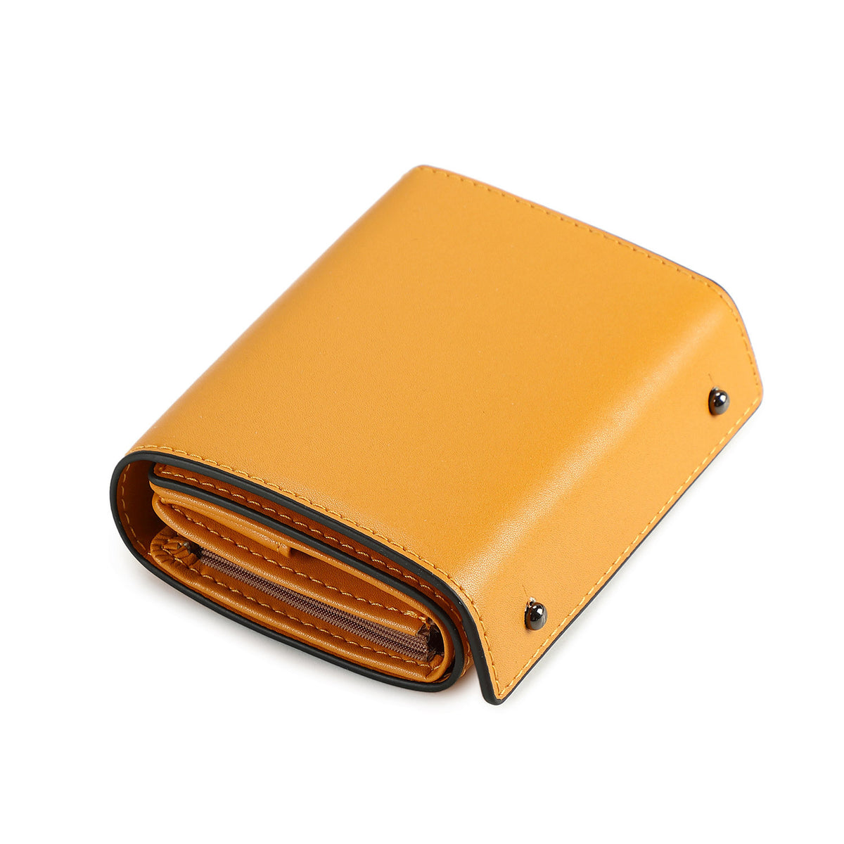 Men's Leather Trifold Multifunctional Business Box Purses