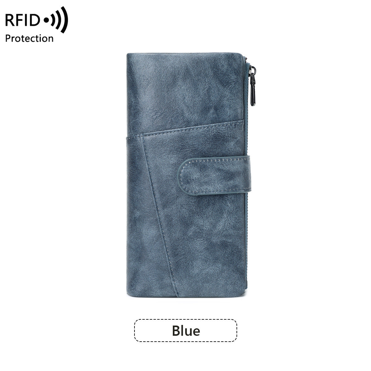 Women's Swiping Large Capacity Stitching Clutch Long Ladies Wallet