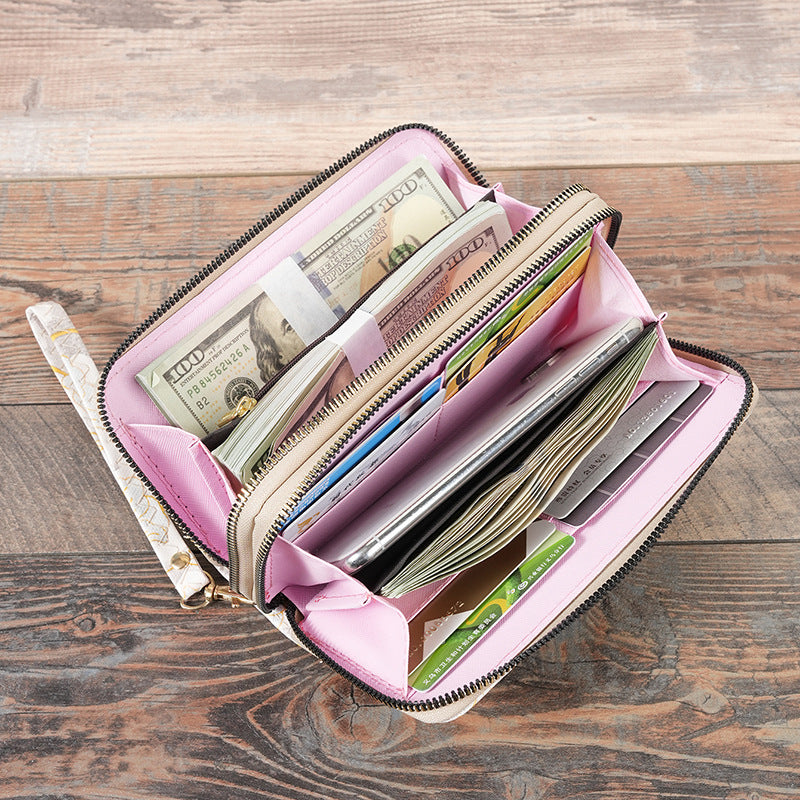 Women's Large Capacity Fresh Stylish Flower Printing Hardware Trendy Accessories