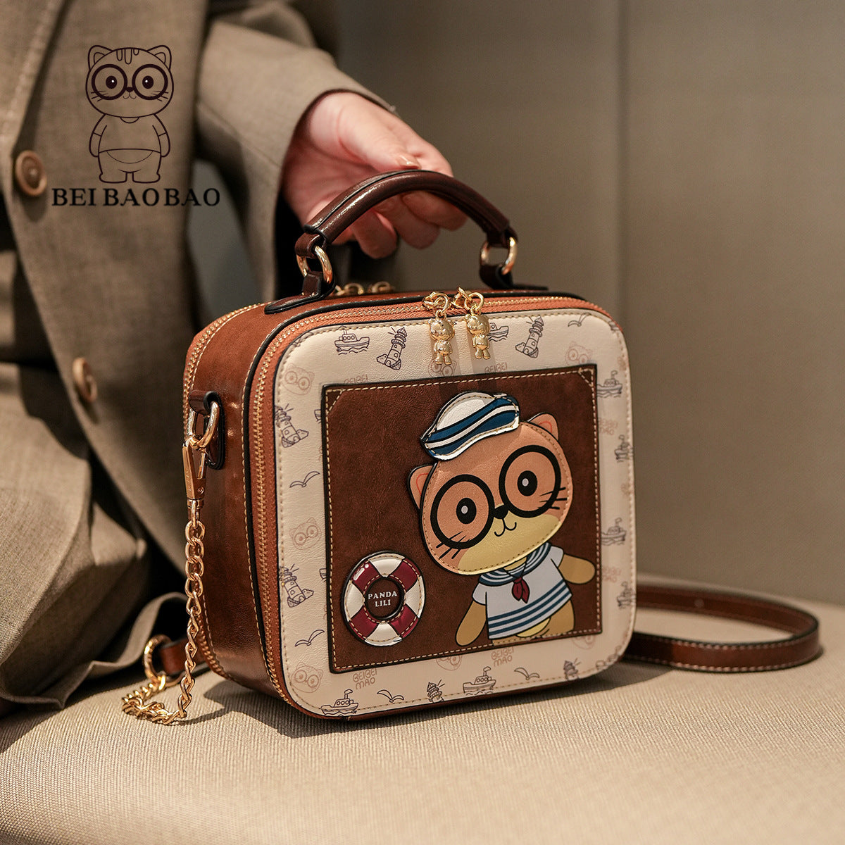 Cartoon Design Single Portable Large Capacity Women's Messenger Bag