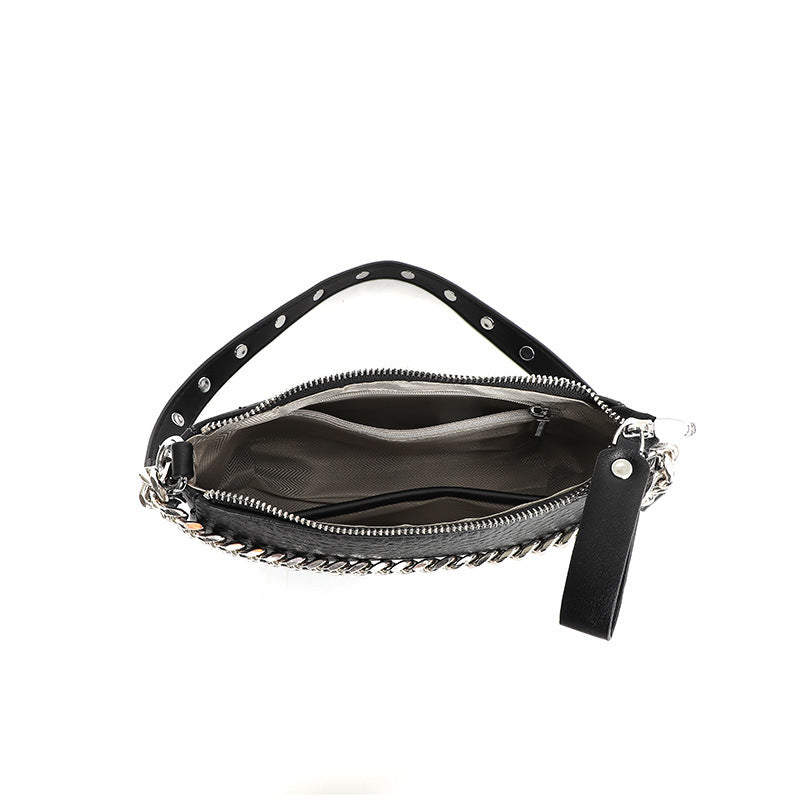 Women's Niche Underarm Soft Chain First Layer Shoulder Bags