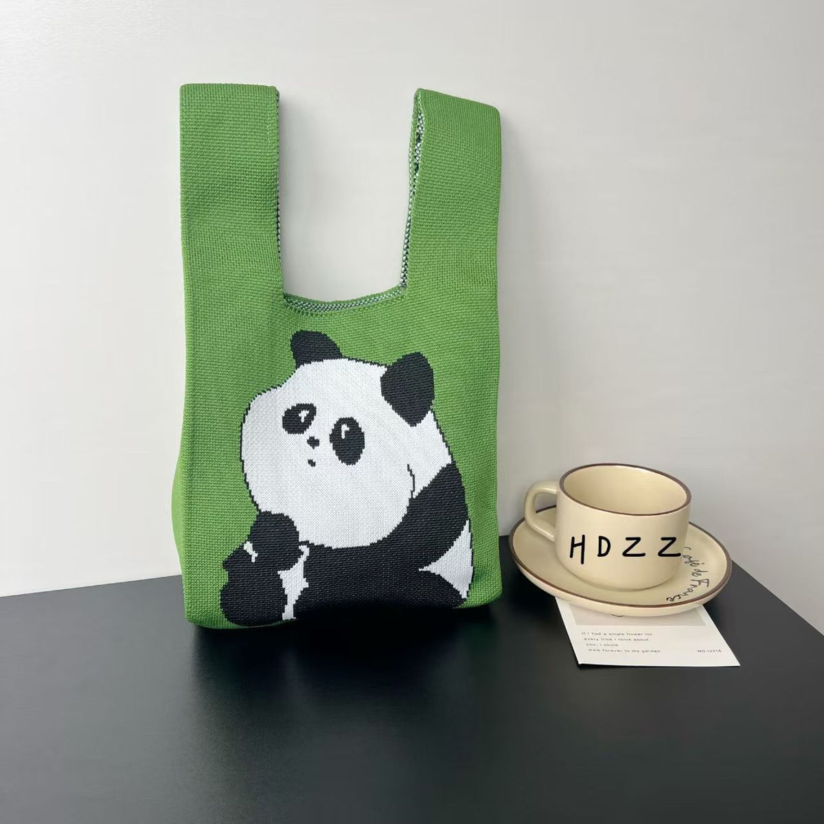 Women's Cute Panda Knitted Gift Niche High-grade Women's Handbag