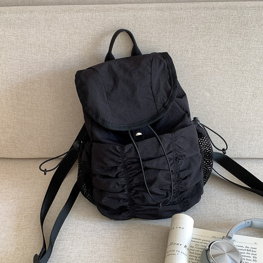 High-grade Flip Magnetic Snap Niche Pleated Backpacks
