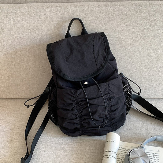 High-grade Flip Magnetic Snap Niche Pleated Backpacks