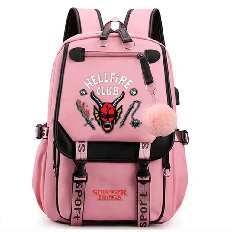 Durable Hell Fire Stranger Things Rechargeable Backpacks