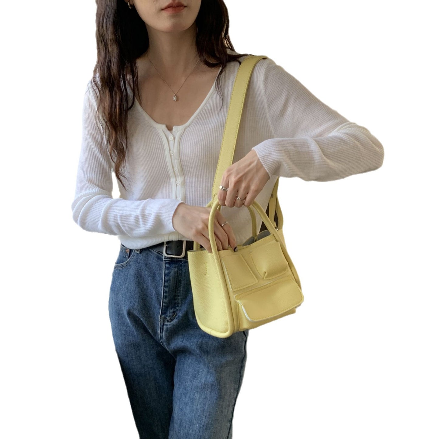 Women's Niche Design Fashion Macaron Vegetable Basket Shoulder Bags