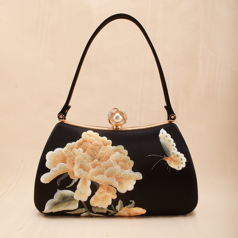 High-grade Su Vintage Design Cheongsam Dress Handbags
