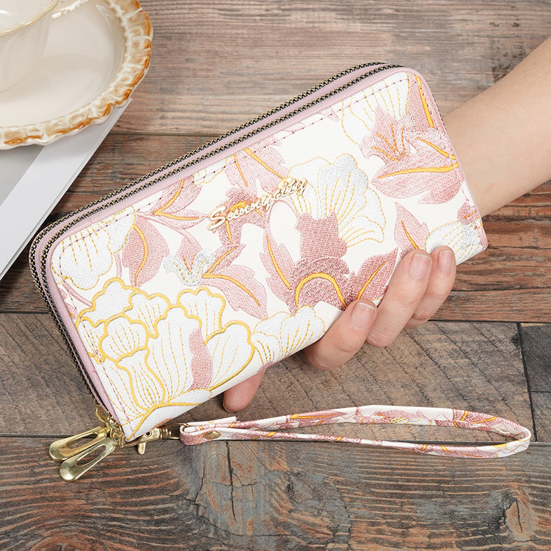 Women's Large Capacity Fresh Stylish Flower Printing Hardware Trendy Accessories