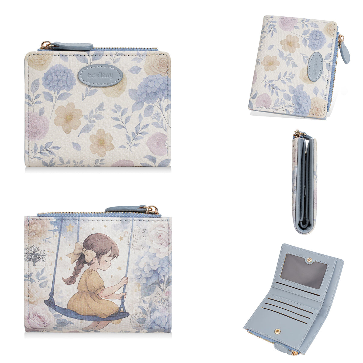 Women's Source Short Retro Artistic Personalized Printing Design Coin Purses