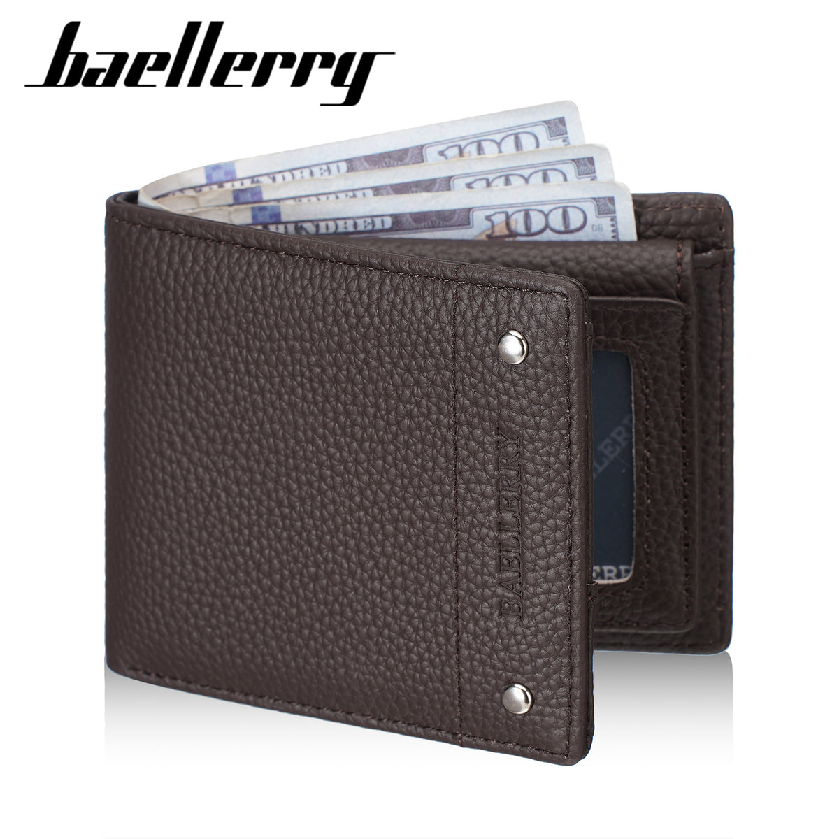 Men's Lychee Pattern Business Multi Slots Thin Leather Card Holder