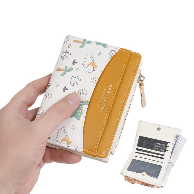 Women's Fashion Dinosaur Printed Niche Zipper High Sense Card Holder