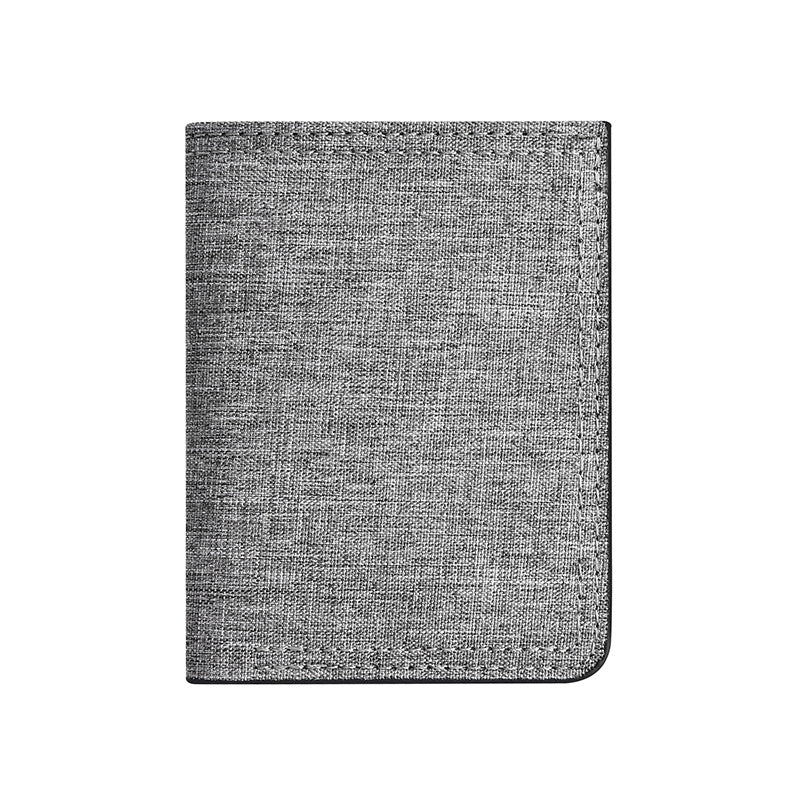 Men's Vertical Design Canvas Multiple Slots Simple Personality Horizontal Men's Wallet