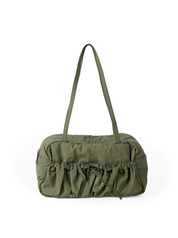 Style Niche Pleated Nylon Large Capacity Shoulder Bags
