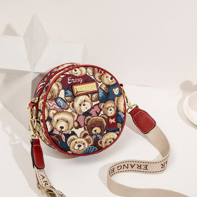 Niche Lovely Female Fashion Mini Round Crossbody Bags