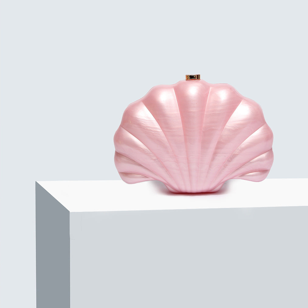 Acrylic Flower Shell Dinner Box Portable Women's Shoulder Bag