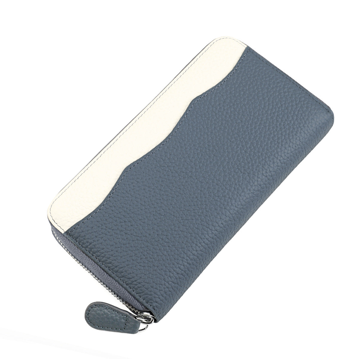 Passport Style First Layer Long Cowhide Ladies Wallet