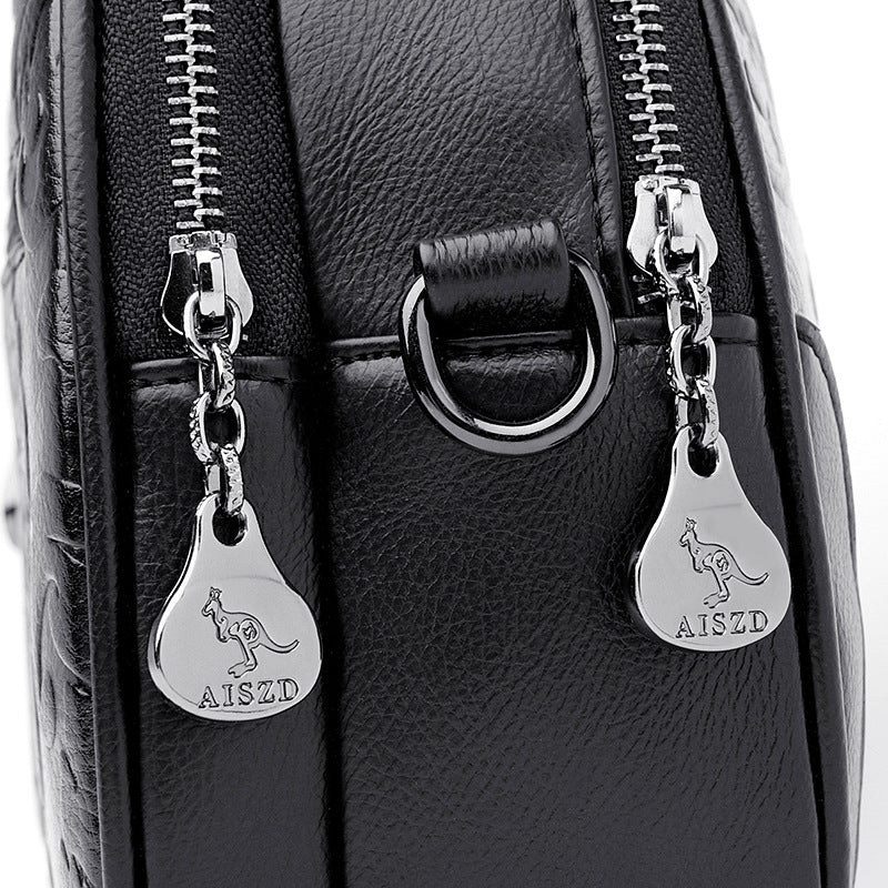 Women's Trendy Round Embossed Mom Euros Shoulder Bags