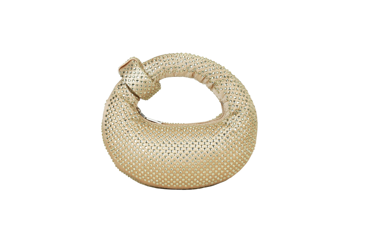 High-grade Hand Shiny Rhinestone Moon Dumpling Women's Shoulder Bag
