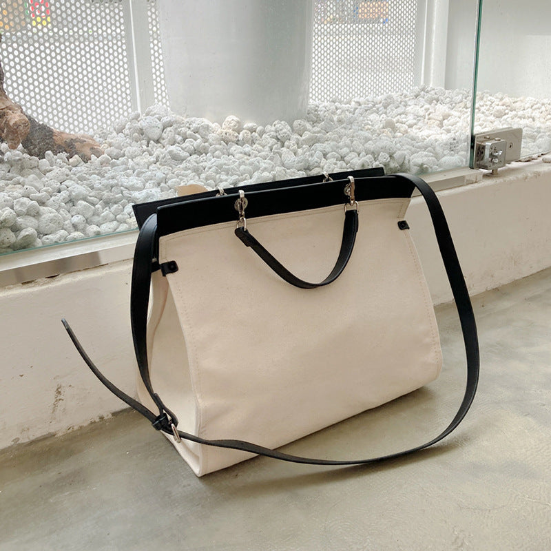 Pretty Men's Versatile Style Boys Canvas Men's Shoulder Bags