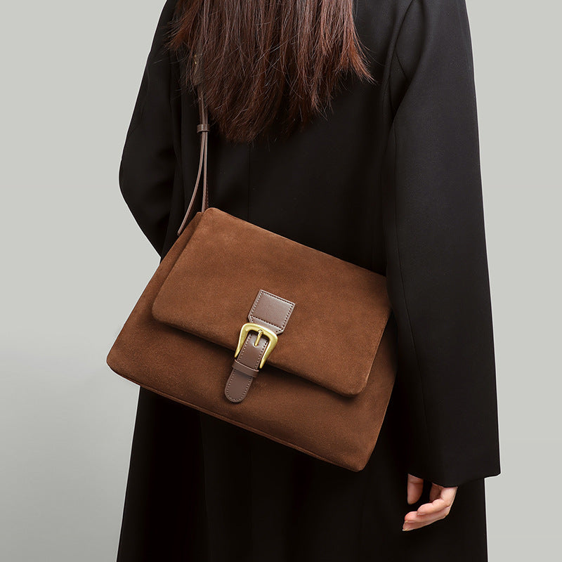 Women's Leather High-grade Exquisite Suede Underarm Women's Messenger Bag