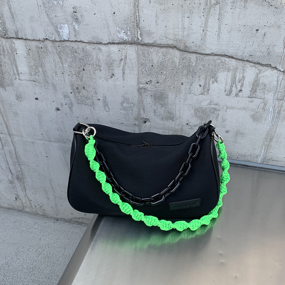 Macaron Female Fashion Grid Chain Large Shoulder Bags