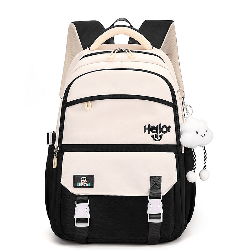 Women's High Primary Korean Style Simple Large Backpacks