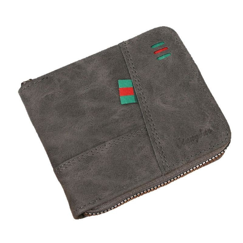 Men's Zipper Multifunctional One Pure Billfold Driving Men's Wallet