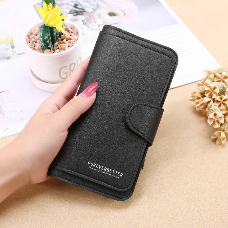 Classy Casual Long Soft Mobile Clutch Buckle