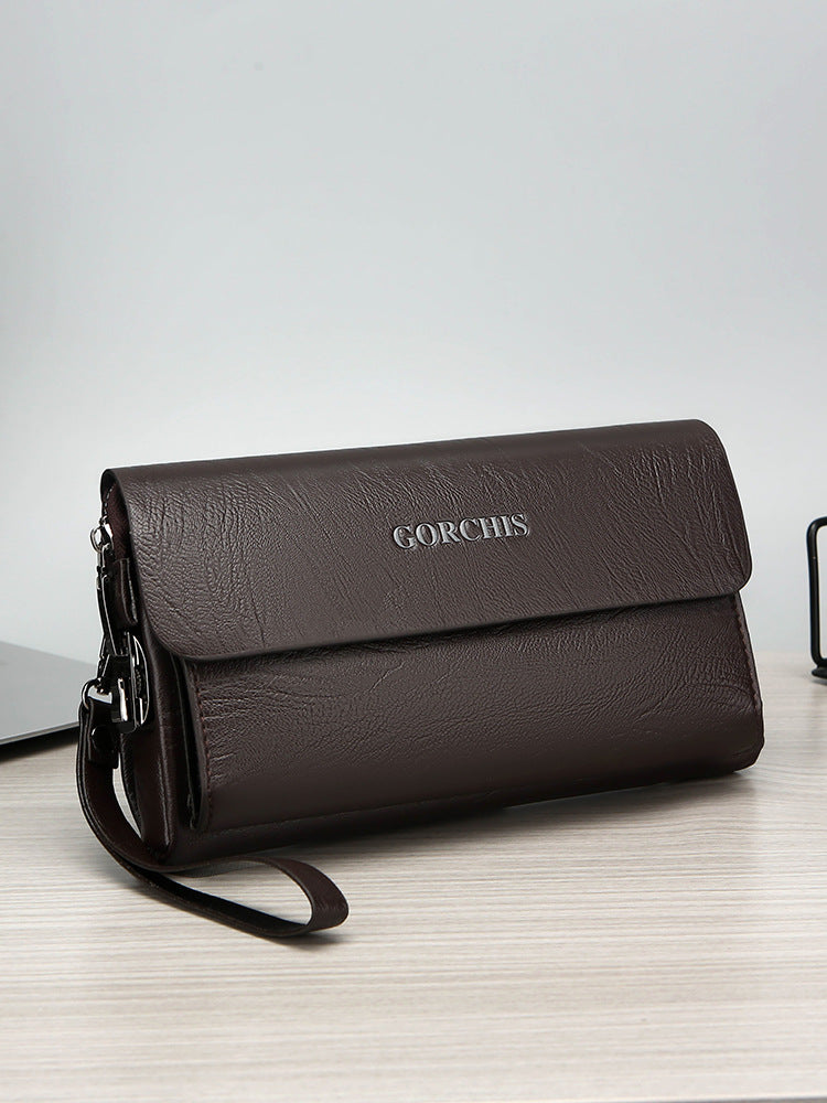 Men's Password Clutch Large Capacity Retro Business Trendy Bags