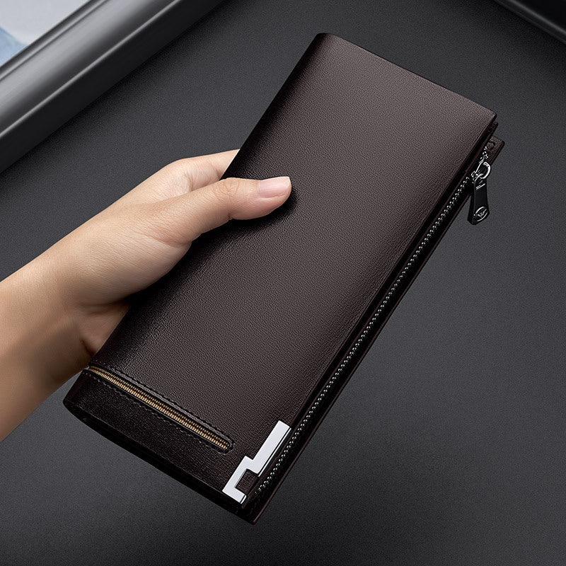 Men's Paul Long Genuine Leather Large Capacity Card Holder