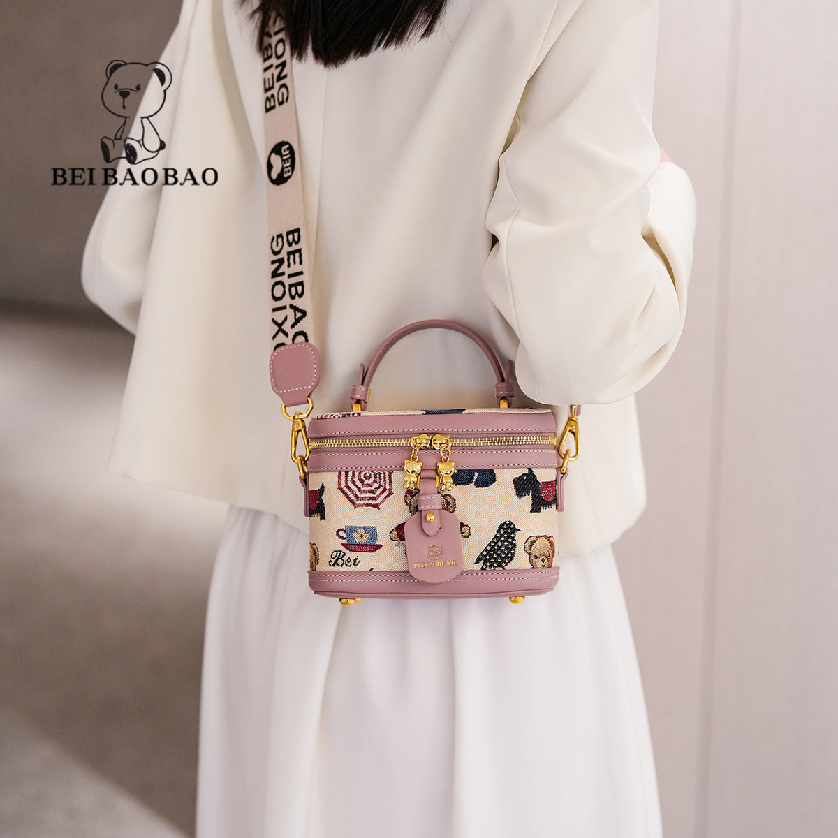 Source Cartoon Bear Box Minimalist Design Crossbody Bags