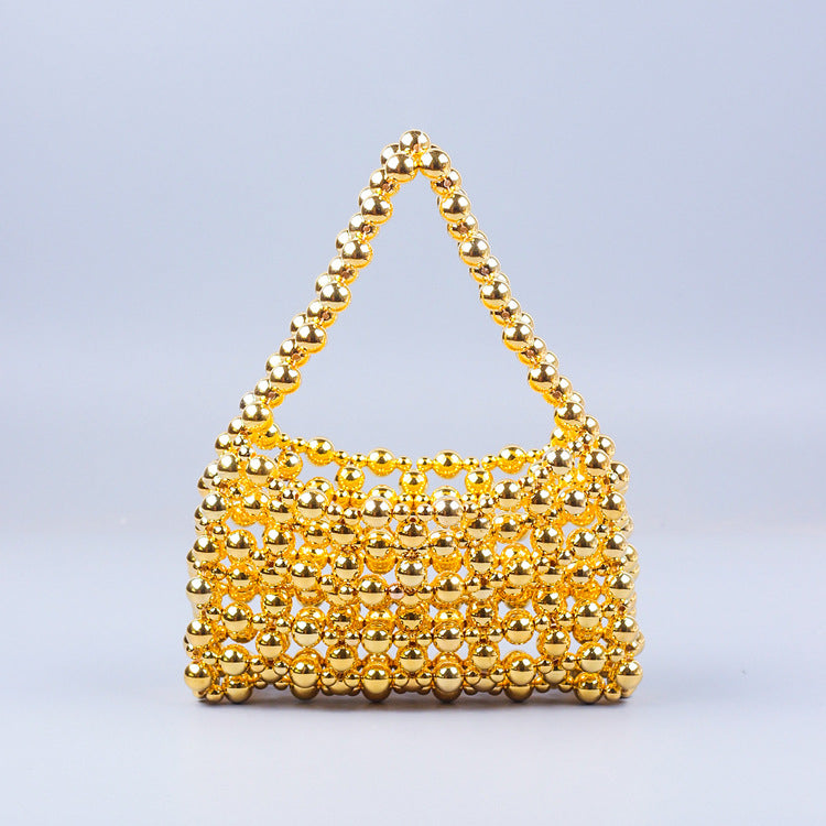 Sier Electroplated Hand-woven Acrylic Street Shooting Handbags