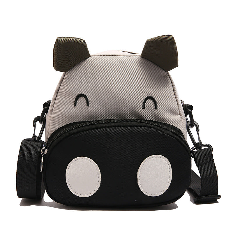 Women's Tricolor Patch Pig Korean Cute Wild Backpacks
