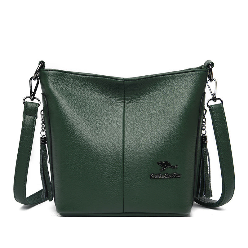 Women's Kangaroo Leather Tassel Lady Fashion Shoulder Bags