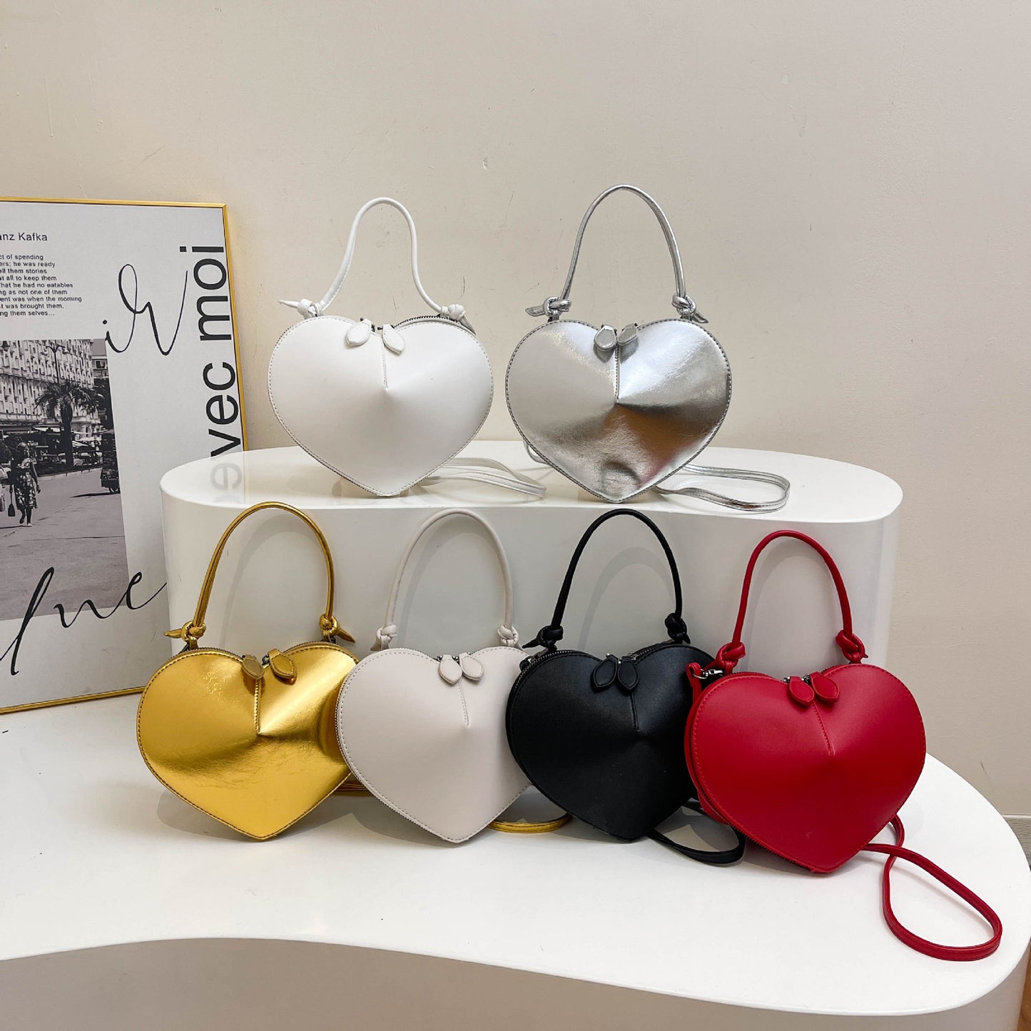 Female Mori Style Soft Shiny Surface Crossbody Bags