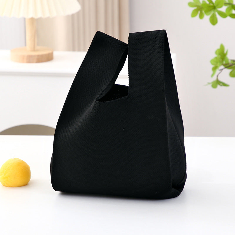 Candy Gift Simple Knitted Solid Color Handbags