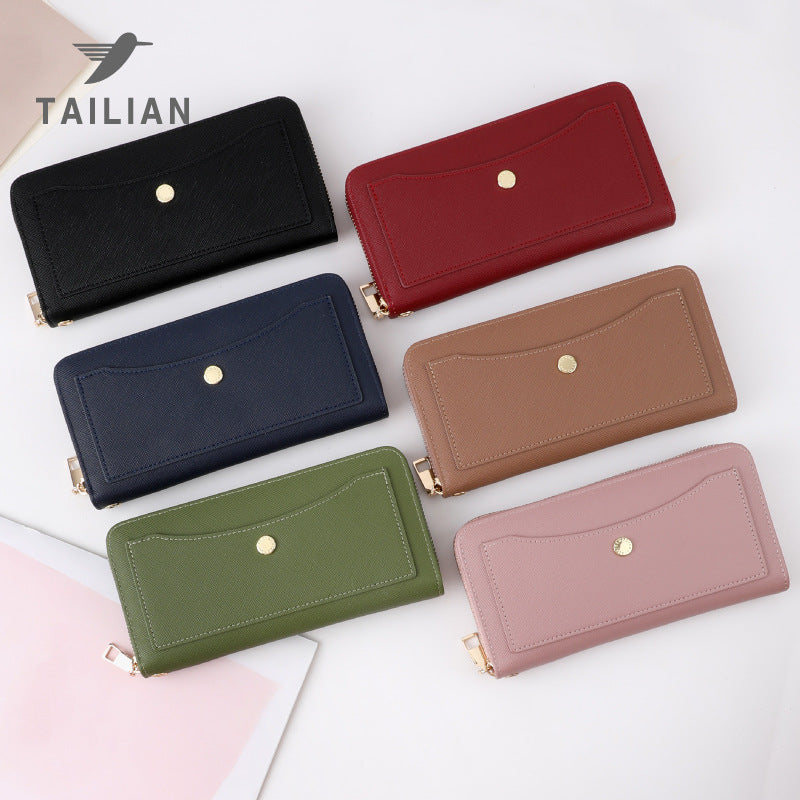 Women's Large Capacity Fashion Advanced Leather Long Ladies Wallet