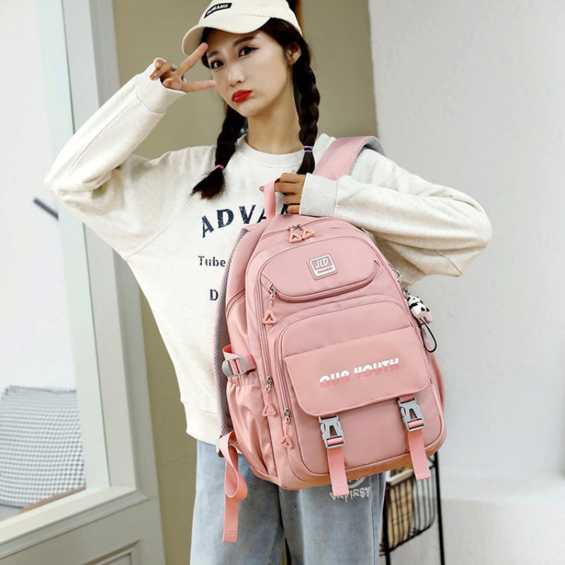 Fashion Early High College Female Double Backpacks