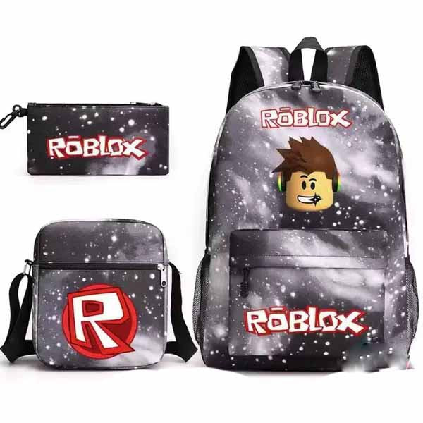 Game Unisex Pencil Three-piece Computer Campus Middle School Students' Schoolbags