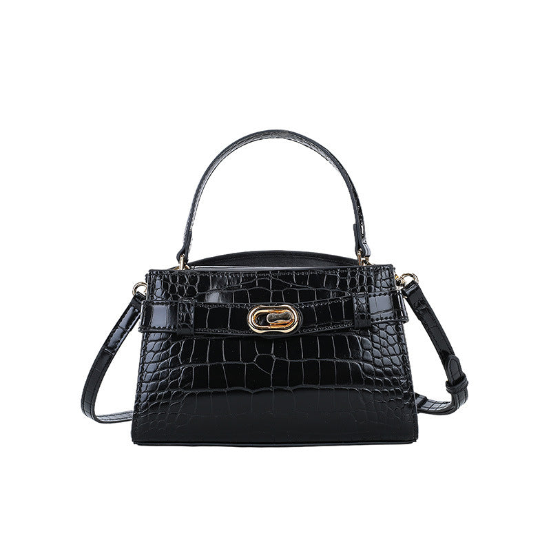 Crocodile Pattern Charles Keith Portable Kelly Female Women's Shoulder Bag