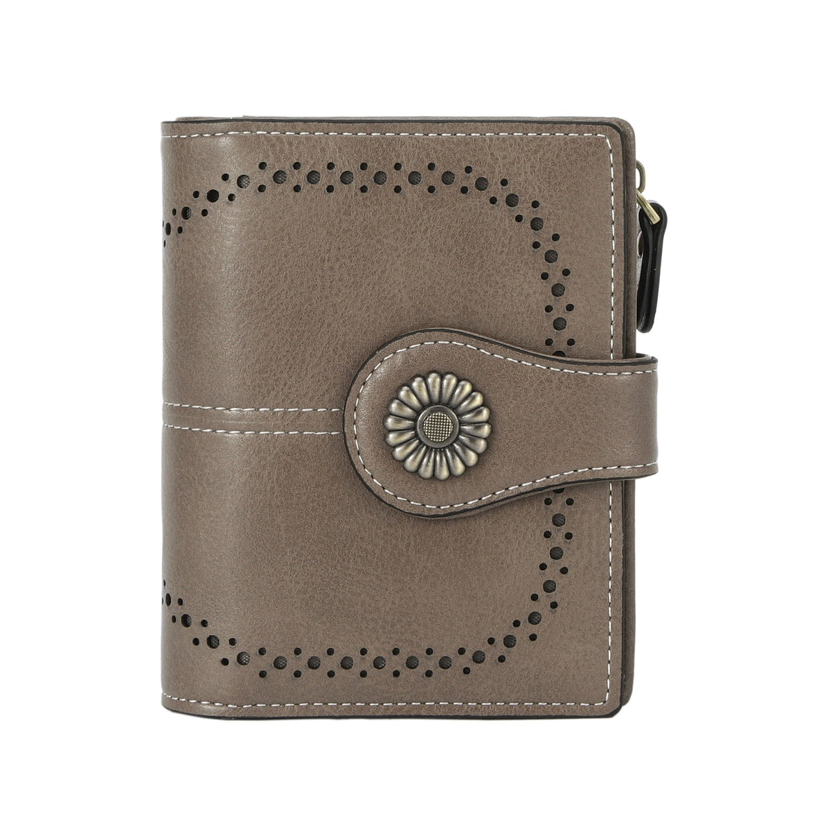 Women's Short Retro Oil Wax Skin Ladies Wallet