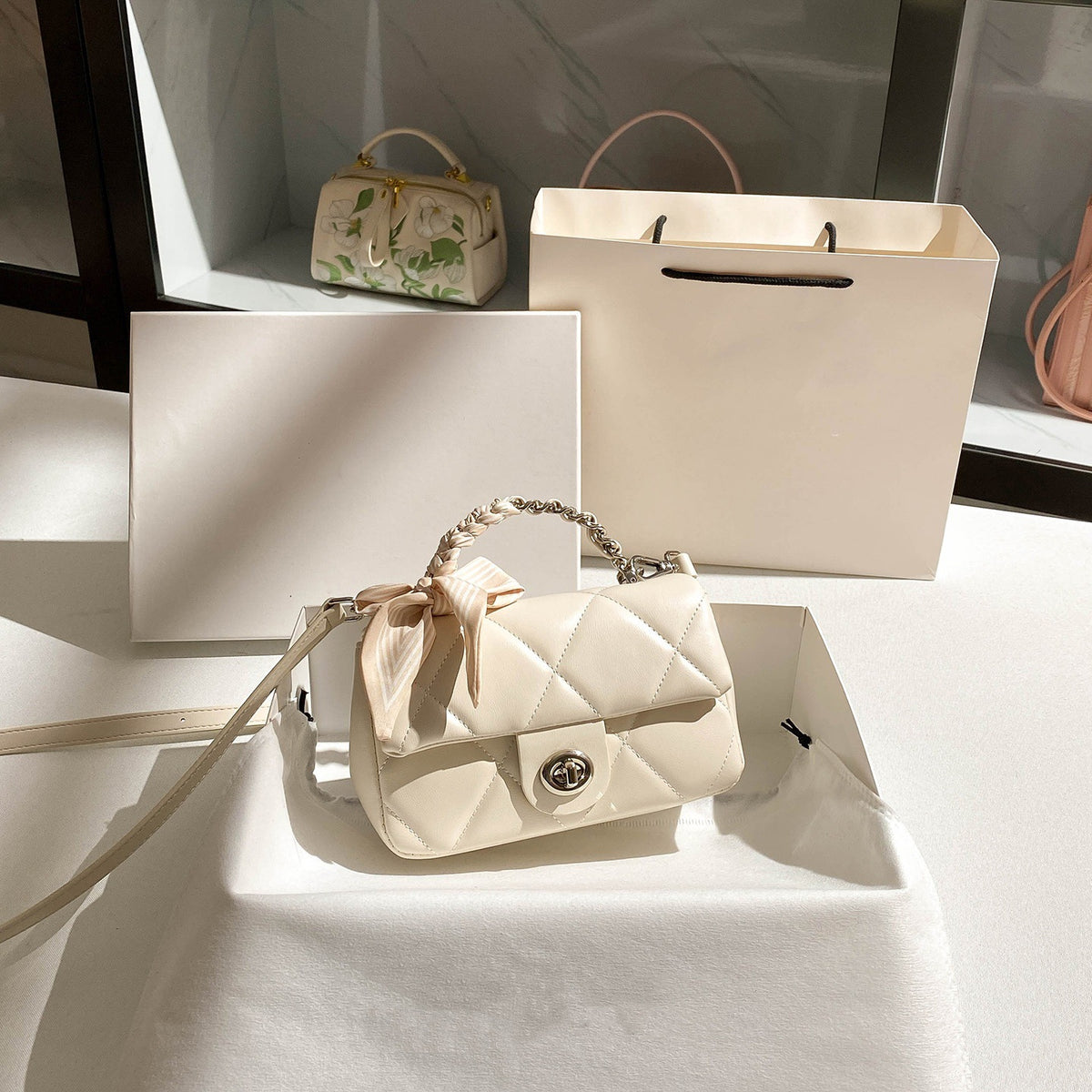 Women's Fashion Commuter Carrying Simple Diamond Women's Handbag