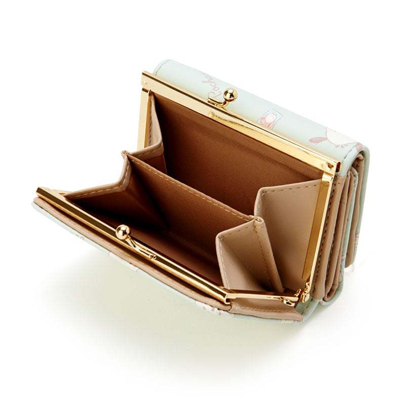 Women's Short 2 Fold Clow Shape Zipper Hasp Ladies Wallet