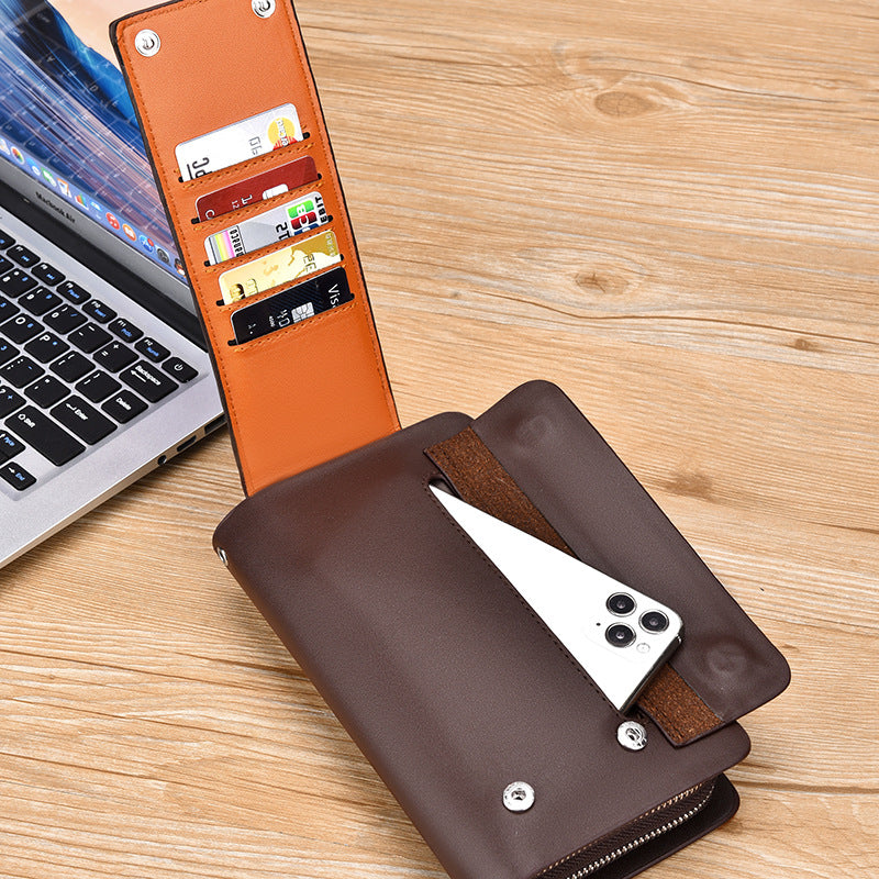 Men's Long Clutch Large Capacity Multiple Slots Men's Handbags