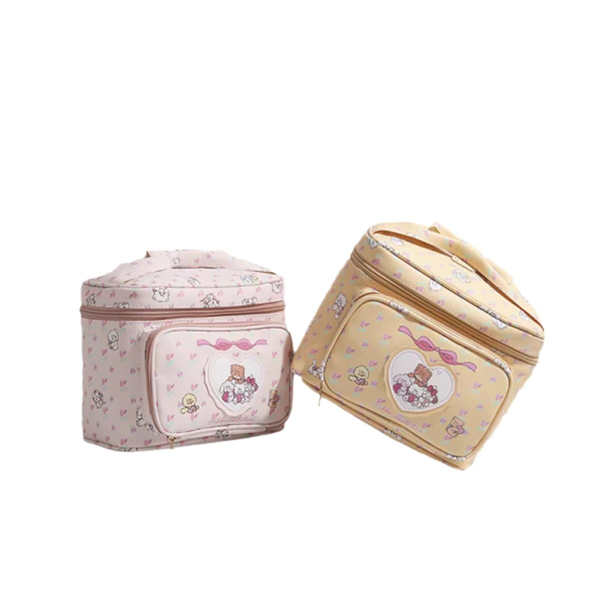 Women's Cute Pink Toiletry Large Capacity Animal Cosmetic Bags